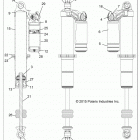 R16RGE99A7/AE/AV POLARIS GENERAL 1000 EPS Suspension, front shock internals