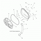 R16RMA32A1/A2 RANGER ETX Drive train, clutch cover and ducting