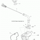 Z17VCE87AB/AK RZR 4 900 Engine, oil dipstick and breather