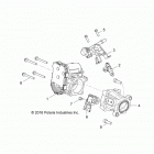 Z17VJE57AR RZR 570 S Engine, throttle body and fuel rail