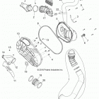 Z17VFE99AM/AW/LW/M99AB RZR XP 4 1000 Drive train, clutch cover and ducting
