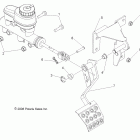 RANGER XP 800 - R12TH76/TH7E/TX7E Brakes, pedal and master cylinder mounting