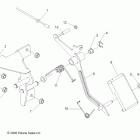 R09HH50AG/AR RANGER 4X4 500 EFI Engine, throttle pedal