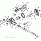 R09VH76FX RANGER RZR Drive train, gearcase, differential, internal comp...