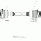 R09HH50AG/AR RANGER 4X4 500 EFI Drive train, front half shaft