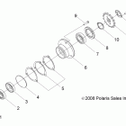 A09VA17AA/AD RANGER RZR 170 Drive train, gear shaft output