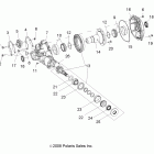R09VH76AX RANGER RZR Drive train, gearcase, carrier, internal component...