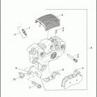 VRSCF 1HPH V-ROD MUSCLE (2013) BRAKE CALIPER, FRONT