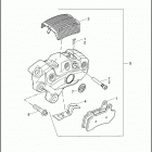 FLTRX 1KHM ROAD GLIDE CUSTOM (2013) BRAKE CALIPER, FRONT