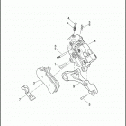 FLTRX 1KHM ROAD GLIDE CUSTOM (2013) BRAKE CALIPER, REAR