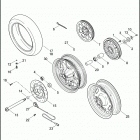 FXDF 1GY4 DYNA FAT BOB (2017) WHEELS, REAR, CAST AND SLOTTED