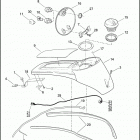 FLHTP 1FMC ELECTRA GLIDE STANDARD POLICE (2017) CONSOLE, FUEL TANK - FLHTP