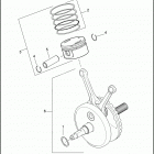 FXDL 103 1GNM LOW RIDER 103 (2017) PISTONS AND FLYWHEEL ASSEMBLY - TWIN CAM 103&trade...