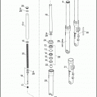 FXDF 1GY4 DYNA FAT BOB (2016) FORK, FRONT - ALL MODELS EXCEPT FLD AND FXDLS