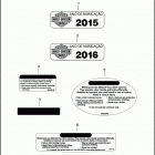 XL1200CX 1LM3 ROADSTER (2016) Лейбл предостережения