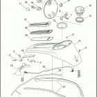 FLHTCU 1FCM ULTRA CLASSIC (2015) CONSOLE, FUEL TANK -  FLHTCU, FLHTCUL, FLHTK, FLHT...