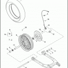 XL883L 4CR2 SUPERLOW (2014) WHEELS, REAR, CAST - 883L / N / R, 1200C / CA / CP...