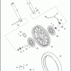 XL883L 4CR2 SUPERLOW (2014) WHEELS, FRONT, CAST - 883L / N / R, 1200C / CA / C...