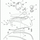FLHTP 1FMM ELECTRA GLIDE STANDARD POLICE (2014) CONSOLE, FUEL TANK - FLHTP