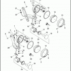 FLHTP 1FMM ELECTRA GLIDE STANDARD POLICE (2014) EMERGENCY LAMPS & TURN SIGNALS, FRONT - FLHTP