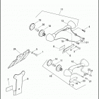 FLHTK 103 1TEL CVO LIMITED (2014) LICENSE PLATE BRACKET & TURN SIGNALS, REAR