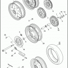 FXDF 1GY4 DYNA FAT BOB (2014) WHEELS, REAR, CAST & SLOTTED
