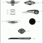 FLSTC 1BW5 HERITAGE SOFTAIL CLASSIC (2013) FUEL TANK TRIM