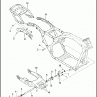 FLHP 1FHM ROAD KING POLICE (2013) FRAME & FORK, REAR & LUGGAGE RACK