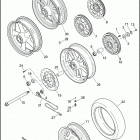 FXDL 1GN4 DYNA LOW RIDER (2013) WHEELS, REAR, CAST & SLOTTED