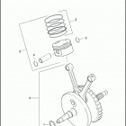 FLHTCUSE8 1PR8 CVO ULTRA CLASSIC (2013) PISTONS & FLYWHEEL ASSEMBLY  - TWIN CAM 110 ™