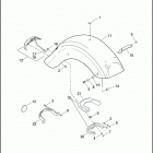 FLHP 1FHM ROAD KING POLICE (2013) FENDERS, REAR