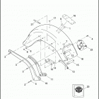 FLSTF 103 1BXV FAT BOY (2013) FENDERS & SUPPORTS, REAR - FLSTF & FLSTFB