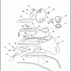 FLHTCUSE8 1PR8 CVO ULTRA CLASSIC (2013) CONSOLE, FUEL TANK