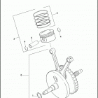 FLHP 1FHM ROAD KING POLICE (2013) PISTONS & FLYWHEEL ASSEMBLY - TWIN CAM 103 ™