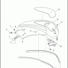 FLHXSE3 1PZ8 CVO STREET GLIDE (2012) CONSOLE, FUEL TANK