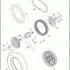XL1200N 1CZ3 NIGHTSTER (2012) WHEELS, REAR, LACED - 1200C / CP / N / V / X