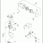 FXDF 103 1GYM DYNA FAT BOB (2012) SWITCHES, HANDLEBAR AND TURN SIGNALS, LEFT, FRONT