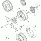 FXDF 103 1GYM DYNA FAT BOB (2012) WHEELS, REAR, CAST & SLOTTED