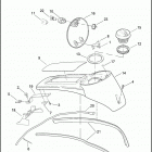 FLHTCU 1FCM ULTRA CLASSIC (2012) CONSOLE, FUEL TANK - FLHTC, FLHTCU, FLHTK, FLHX, F...