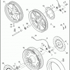 FXDF 103 1GYM DYNA FAT BOB (2012) WHEELS, FRONT, CAST & SLOTTED
