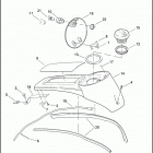 FLHTP 1FMM ELECTRA GLIDE STANDARD POLICE (2012) CONSOLE, FUEL TANK - FLHTP