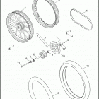 XL1200N 1CZ3 NIGHTSTER (2012) WHEELS, FRONT, LACED - 1200C / CP / N / V / X
