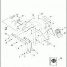 FLSTC 103 1BWV HERITAGE SOFTAIL CLASSIC (2012) FENDERS & SUPPORTS, REAR - FLSTC