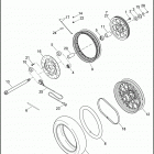 FXDWG 1GP4 DYNA WIDE GLIDE (2012) WHEEL, REAR, LACED