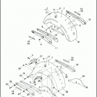 FXDC 1GV4 DYNA SUPER GLIDE CUSTOM (2012) FENDERS, REAR - FLD, FXDL & FXDC