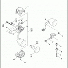 FLSTSB 1JM5 CROSS BONES (2011) SWITCHES, HANDLEBAR AND TURN SIGNALS, RIGHT, FRONT