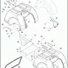 FLHTCUTG 1MAM TRI GLIDE ULTRA CLASSIC (2011) BODY ASSEMBLY & SIDE COVERS