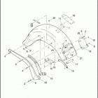 FLSTF 1BX5 FAT BOY (2011) FENDERS & SUPPORTS, REAR - FLSTF & FLSTFB
