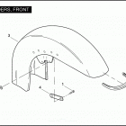 FLTRUSE 1TA8 CVO ROAD GLIDE (2011) FENDERS, FRONT