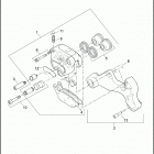 FXDC 1GV4 DYNA SUPER GLIDE CUSTOM (2011) BRAKE CALIPER, REAR